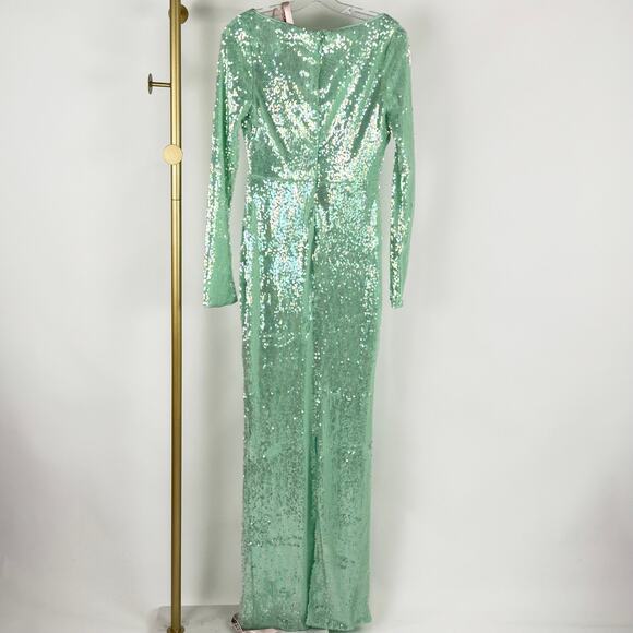 House of CB Mint Sequin Maxi Dress - Picture 5 of 12